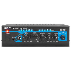 Pyle PTA4 front panel showing controls and easy operation benefit