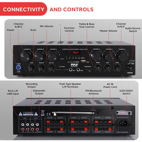 Two microphone inputs for karaoke-style performances with echo effect