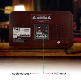 Pyle PUNP34BT SD card slot for portable playlists.