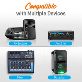 Pyle PWMA4004BT back panel connections showing versatile inputs and outputs