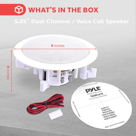 Pyle PWRC52 65 Hz to 22 kHz range for full-range listening.