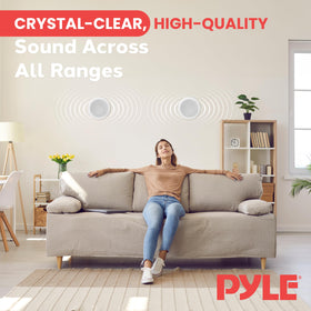 Pyle PWRC52 mounting hardware for precise ceiling installation.