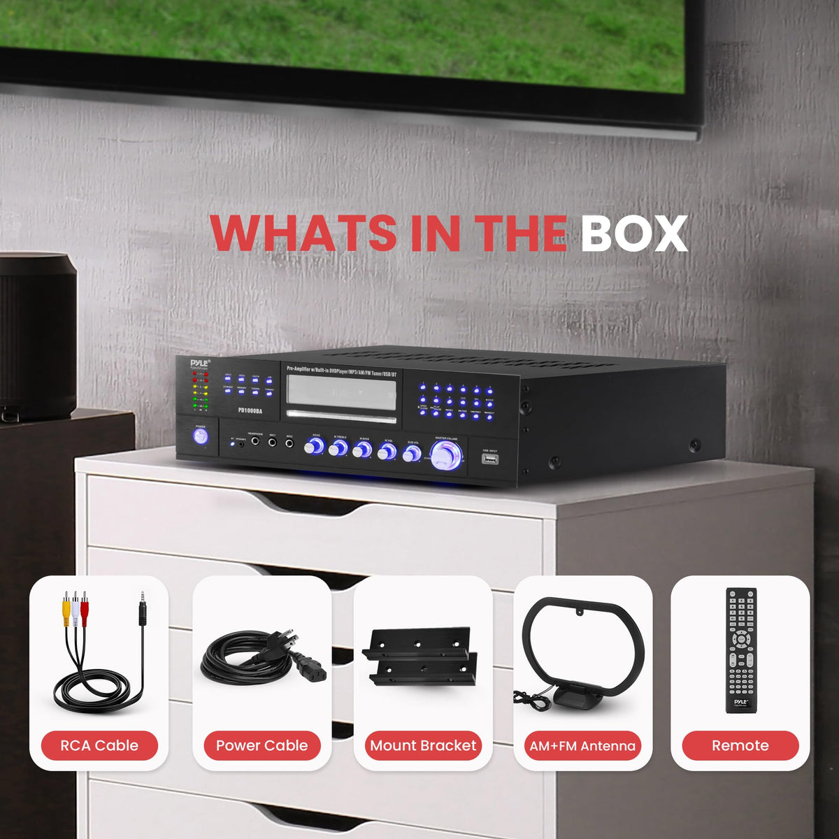 Pyle rack-mountable chassis for clean, integrated home theater setups.