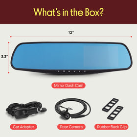 Pyle mirror dash cam size comparison for quick fit and compatibility