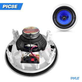 Pyle side profile illustrating shallow 3.9-inch depth for tight ceiling cavities