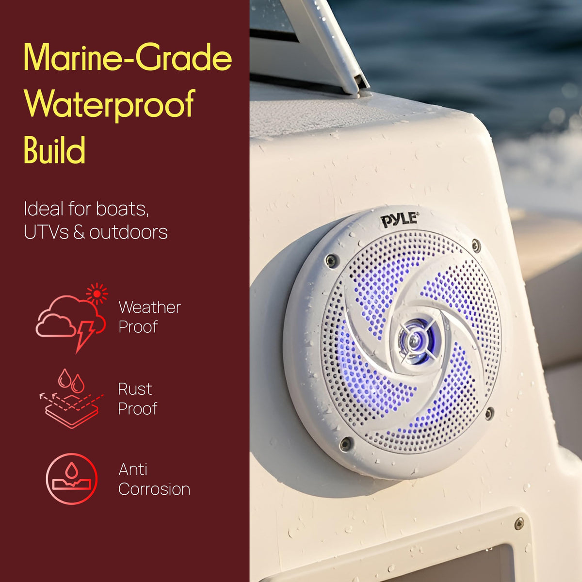 Pyle side profile demonstrating shallow mounting depth for tight spaces