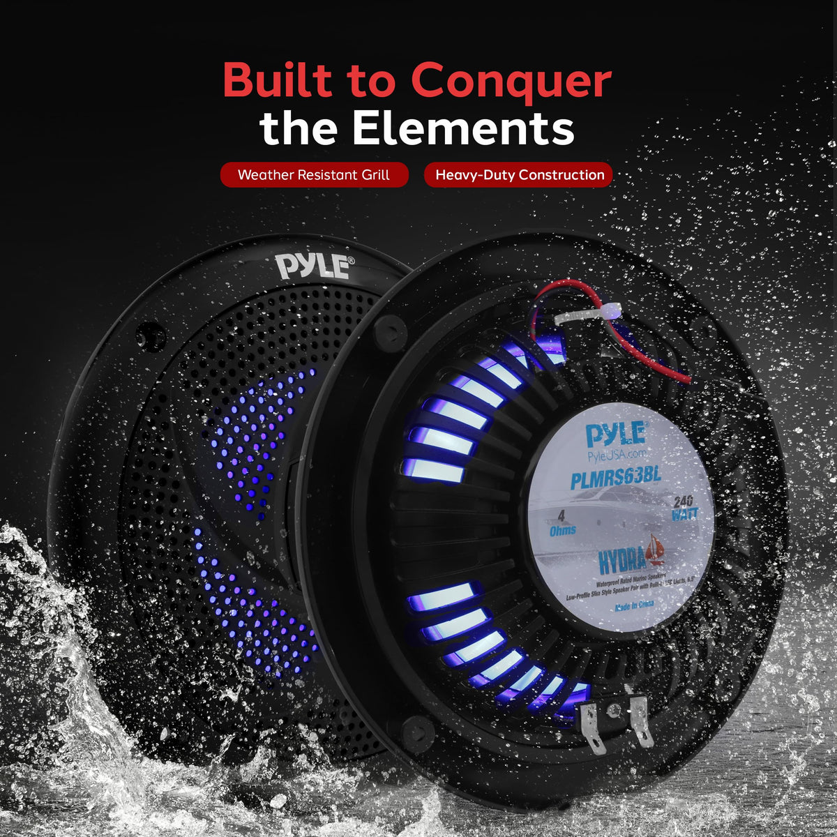 Pyle speaker installed in boat dashboard delivering clear outdoor audio benefit