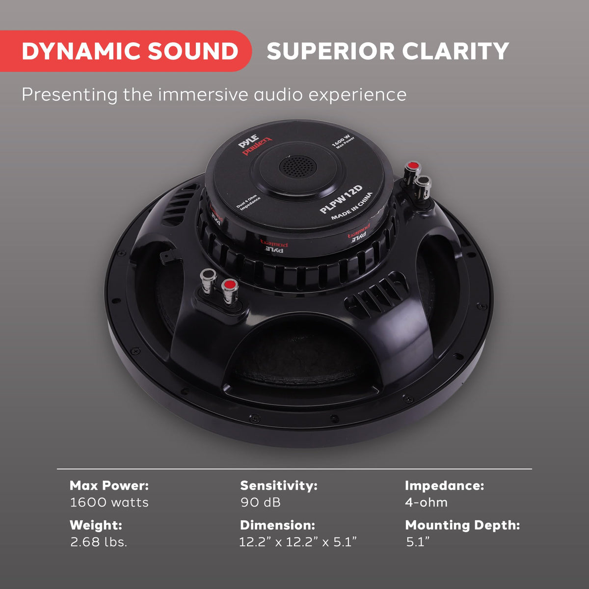 Pyle spring-loaded push-down terminals close-up for tool-free secure wiring and reliable contact