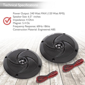 Pyle included 9.8 ft wires and connectors for flexible installation