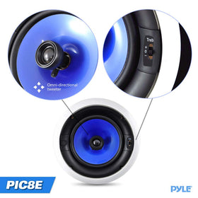 Pyle 8-inch poly cone woofer detail showing durable cone for fuller mid-bass response