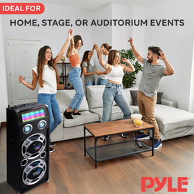 Pyle WPA speaker remote control for easy on‑the‑go adjustments during use.
