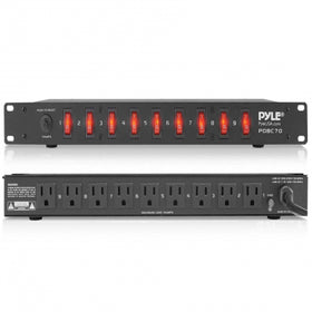 PylePro PDBC70 front switches illuminate for quick power control during productions