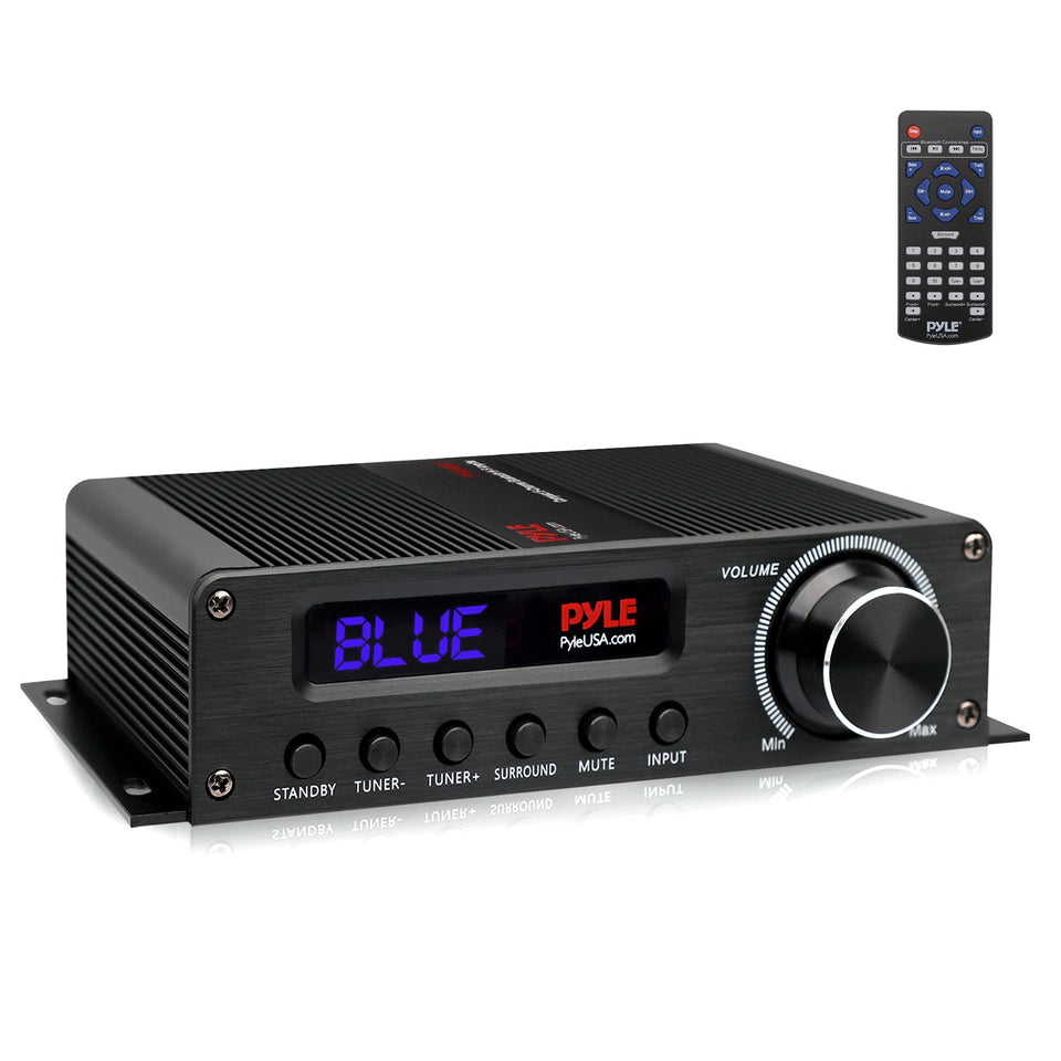 PyleUSA amp front panel control center for quick setup.