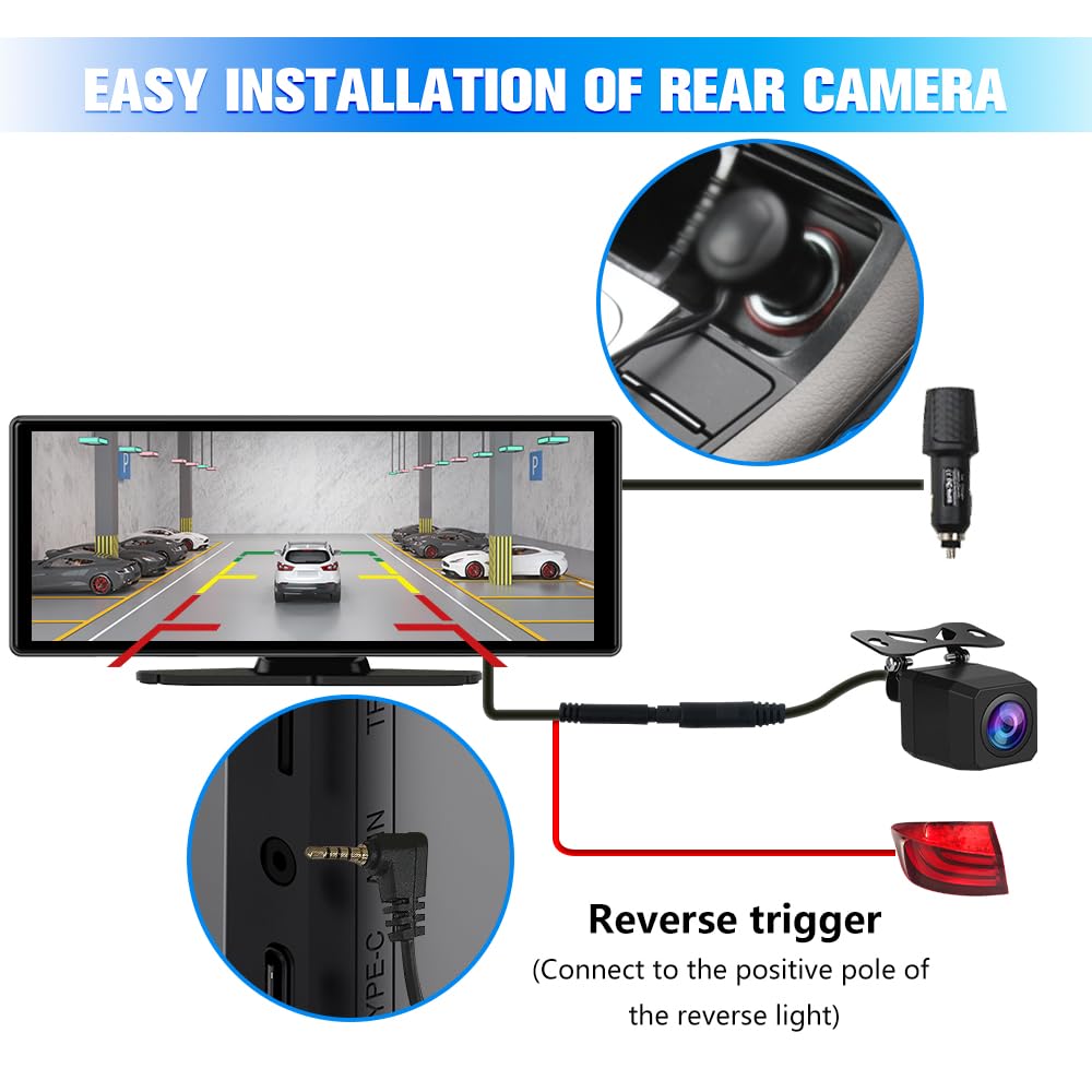 Pyniro CarPlay screen compatible with 12V to 30V vehicles for versatile use