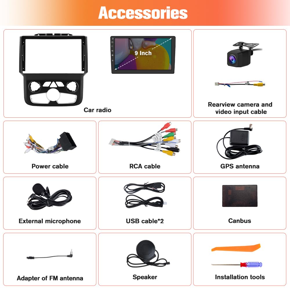 Pyniro 9-inch Android 13 system powering navigation and apps
