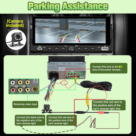 Pyniro installed in a car dashboard demonstrating neat single-DIN integration