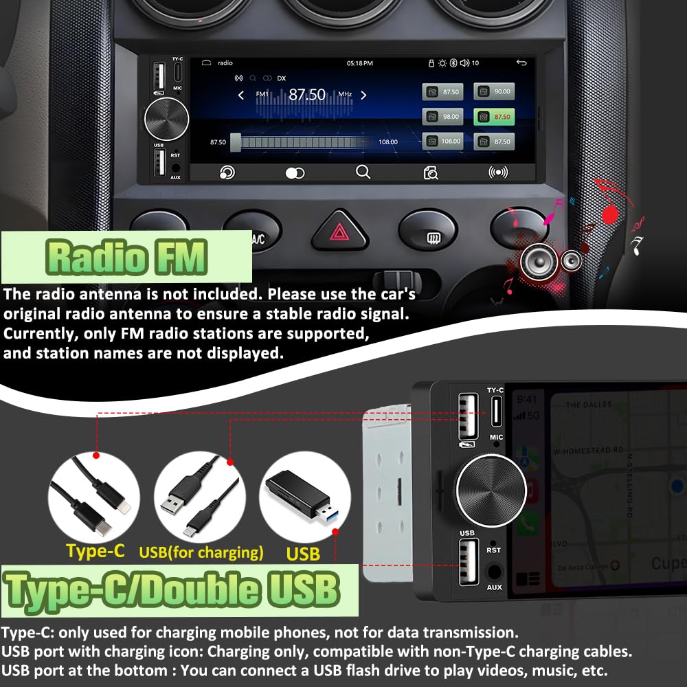 Pyniro installed in dashboard demonstrating neat single DIN fit and modern look
