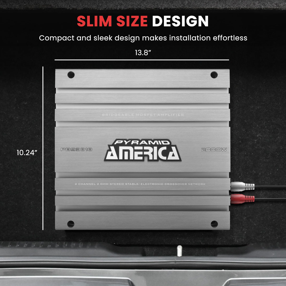 Pyramid PB3818 slim design fits tight installation spaces