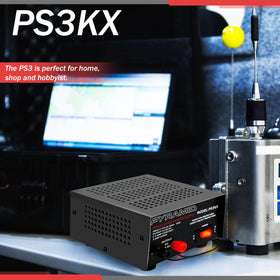 Pyramid PS3KX powering electronics on a workbench for practical testing