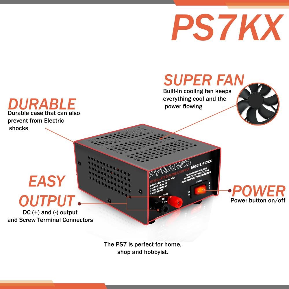 Pyramid PS7KX cooling fan and heatsink detail illustrating temperature management benefit
