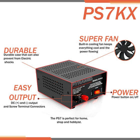 Pyramid PS7KX cooling fan and heatsink detail illustrating temperature management benefit