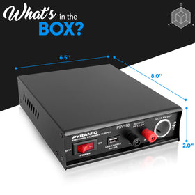 The Pyramid PSV150 built-in cooling fan helps prevent overheating.