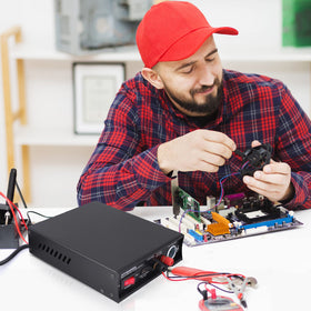 The Pyramid PSV150 rugged housing suits benchtop use in busy workspaces.