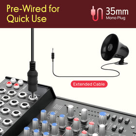 Pyramid SP5 3.5mm mono connector ready for quick CB radio use