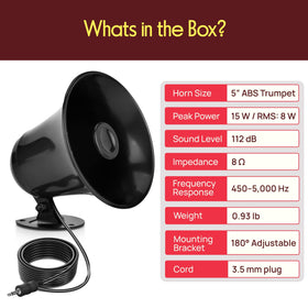Pyramid SP5 compact PA speaker suitable for car siren setups