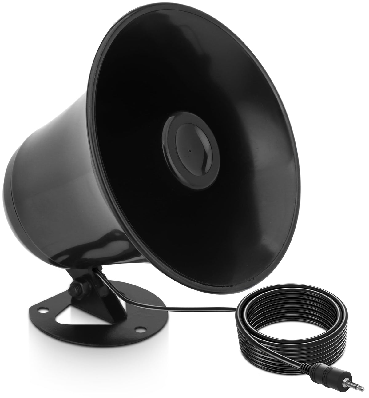 Pyramid SP5 outdoor trumpet speaker front view for clear outdoor announcements