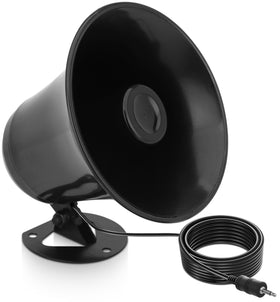 Pyramid SP5 outdoor trumpet speaker front view for clear outdoor announcements