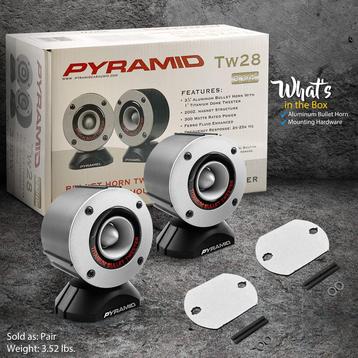 Pyramid TW28 on sport boat showing improved onboard listening clarity