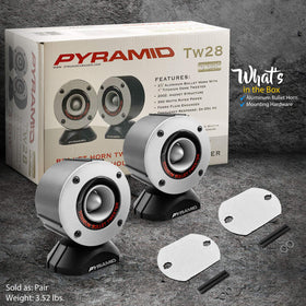 Pyramid TW28 on sport boat showing improved onboard listening clarity