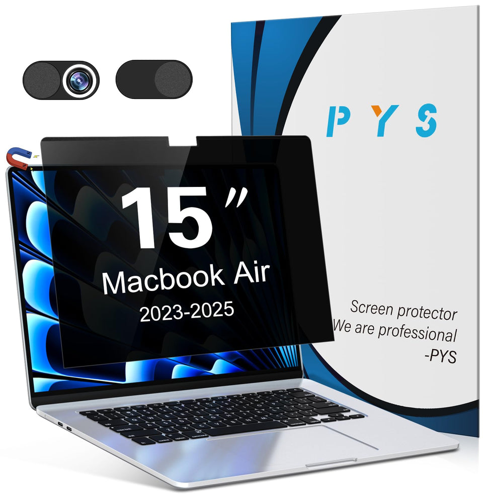 PYS front view on MacBook Air 15 showing clean fit and protection benefit