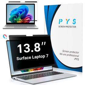 PYS front view on Surface Laptop 7 showing clean protected display and clear front visibility