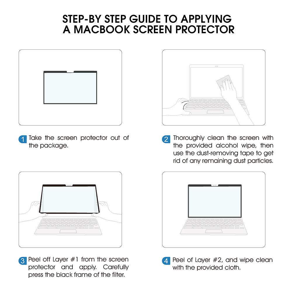 PYS MacBook Air 13 protector fingerprint-resistant for cleaner screen