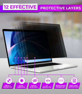 PYS MacBook Air privacy screen matte surface reduces glare and dust exposure