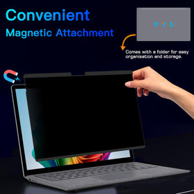 PYS close-up of magnetic edge aligning to Surface Laptop 7 for fast tool-free installation