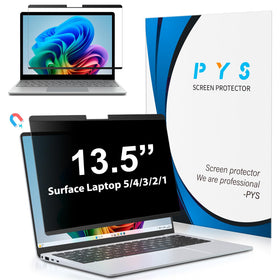 PYS magnetic privacy screen attaches easily for private viewing on Surface Laptop