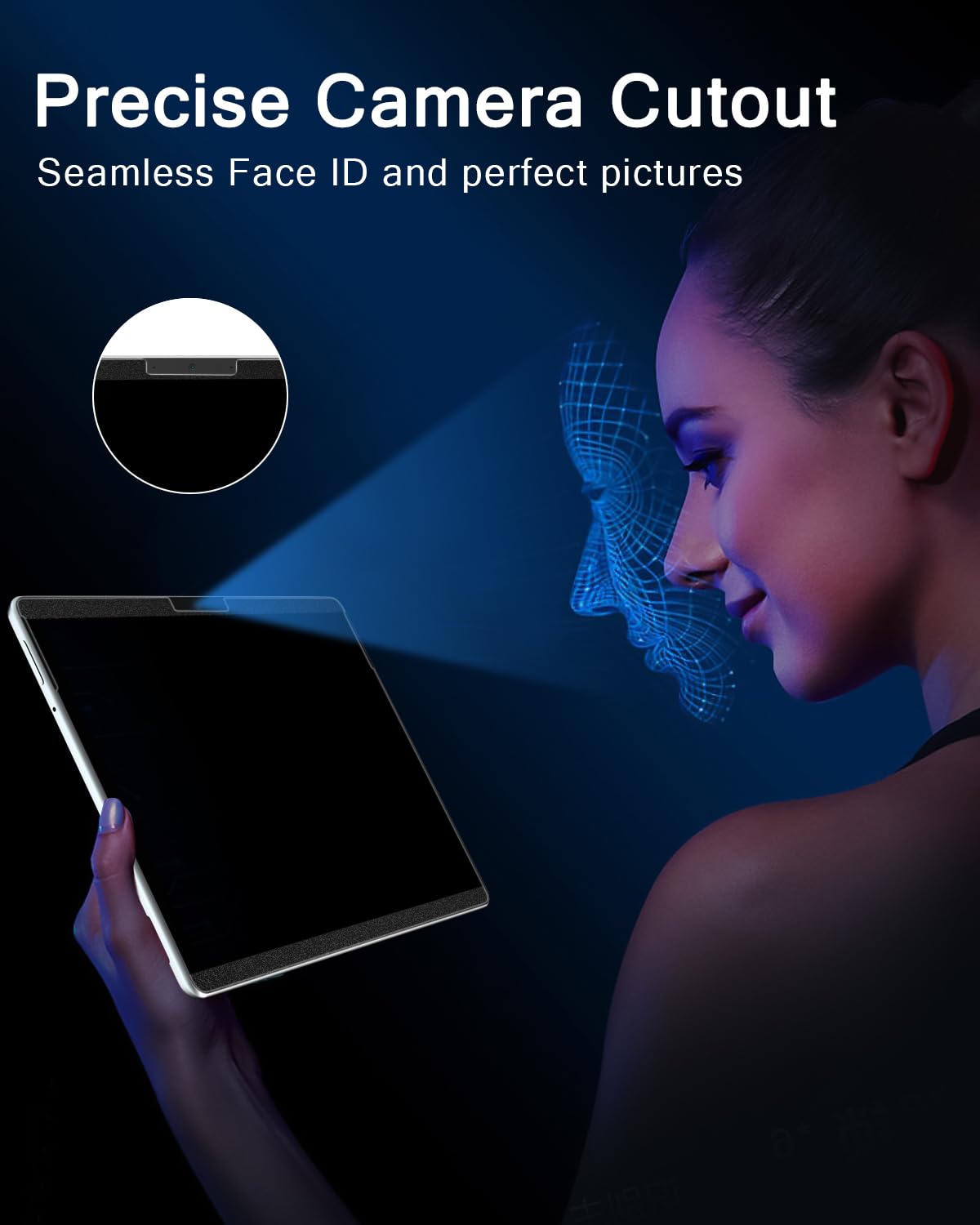 PYS matte finish privacy screen reduces reflections for comfortable viewing.