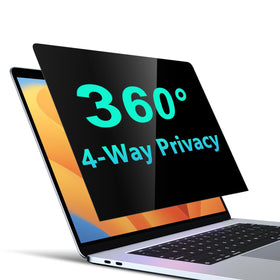 PYS privacy screen for 14-inch laptop – front-angled view showing privacy protection