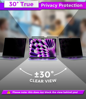 PYS privacy screen for MacBook Air 15 side angle limits viewing from the sides