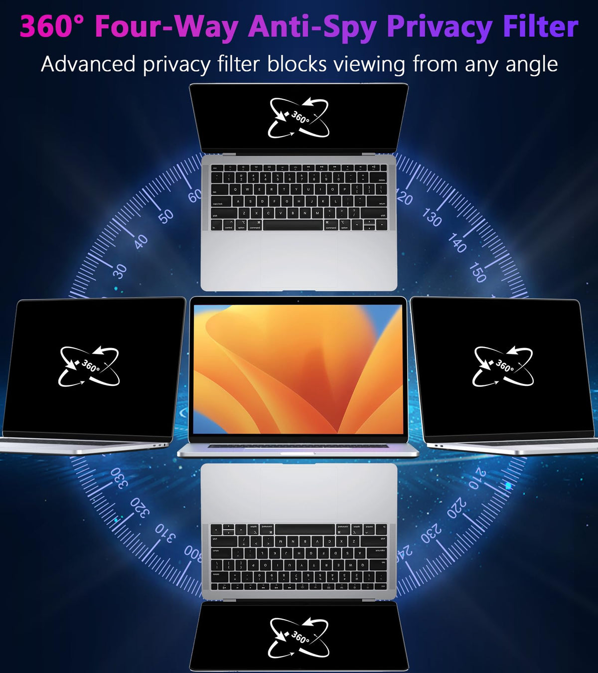 PYS matte anti-glare close-up with reduced reflections on screen