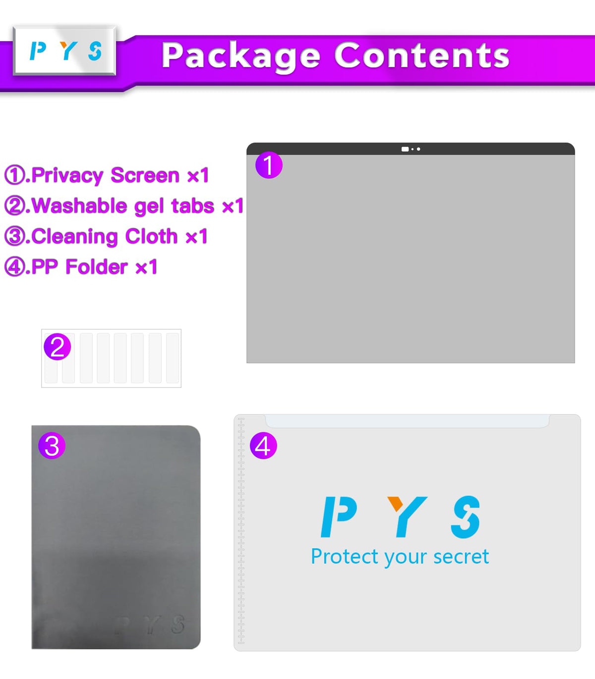 PYS close-up showing screen protection from scratches and dust