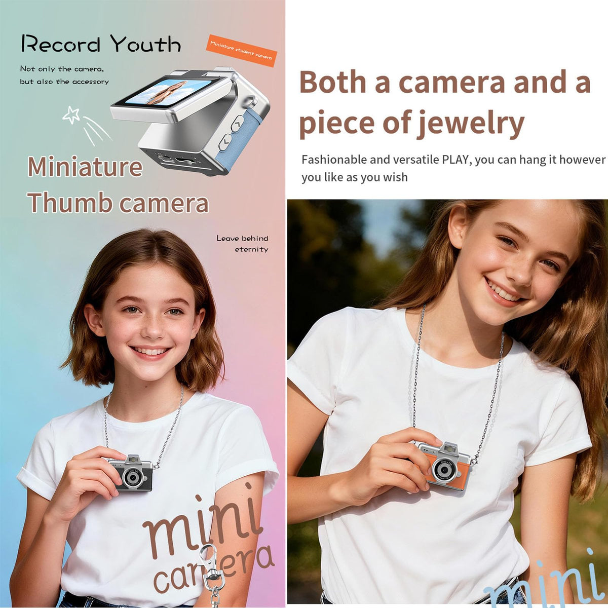 Pyxfeiiu Mini Keychain Camera supports 128GB expansion for longer trips and events.