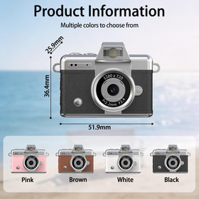 Pyxfeiiu mini keychain camera flip screen for easy selfies