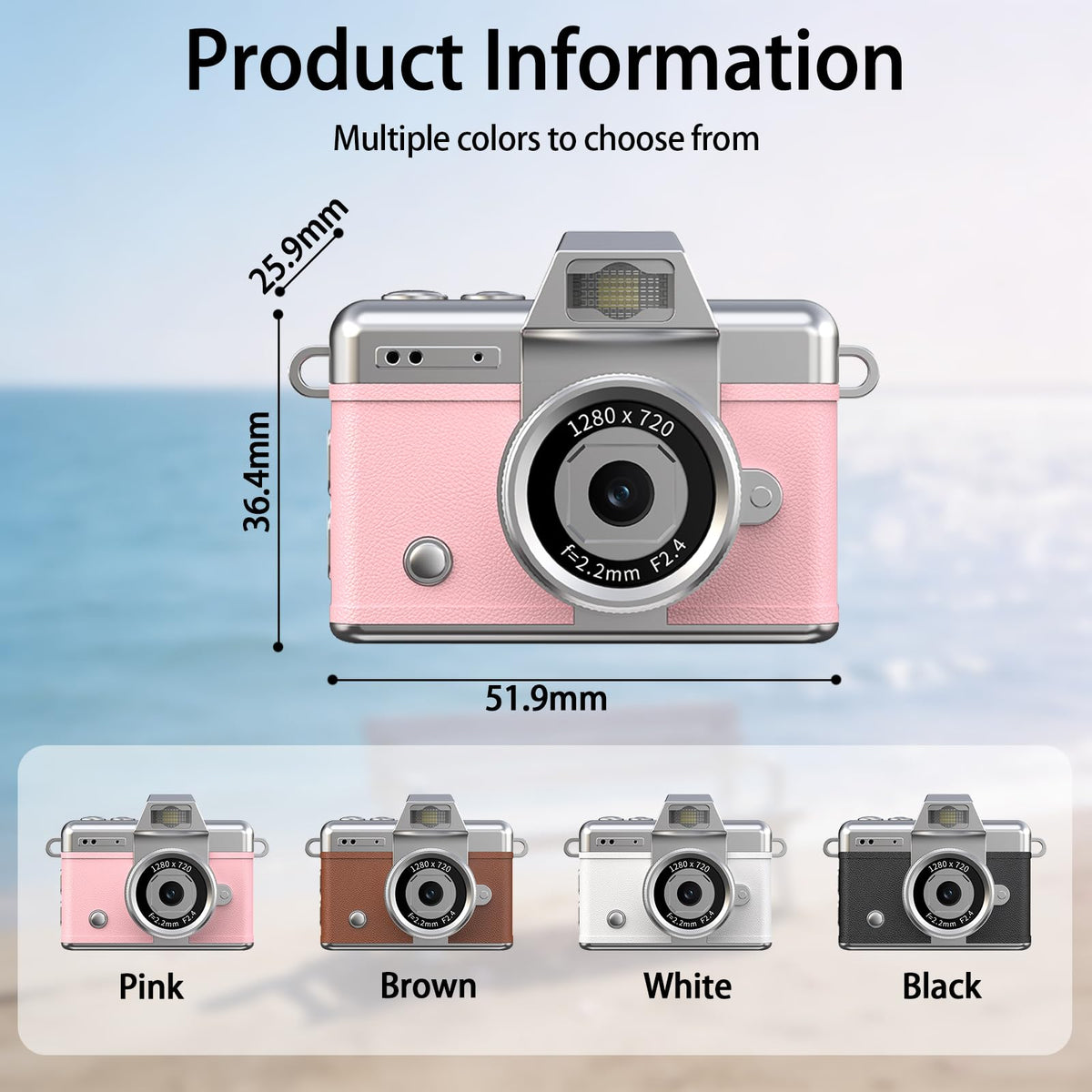 Pyxfeiiu Mini Keychain Camera with flip screen for effortless selfies and on-the-go vlogging.
