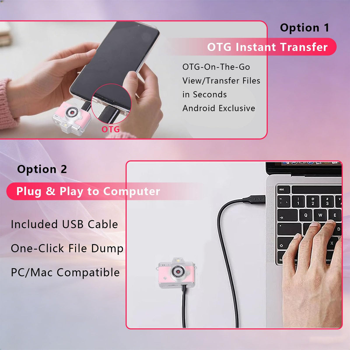 Pyxfeiiu Mini Keychain Camera comes with travel-ready accessories for on-the-go shoots.