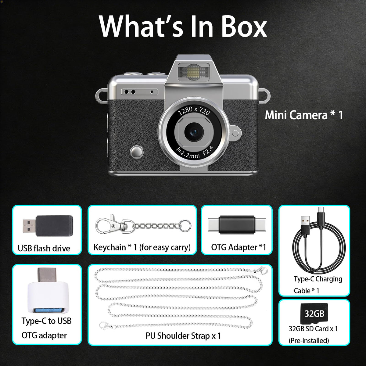 Pyxfeiiu mini keychain camera travel vlog ready for adventures