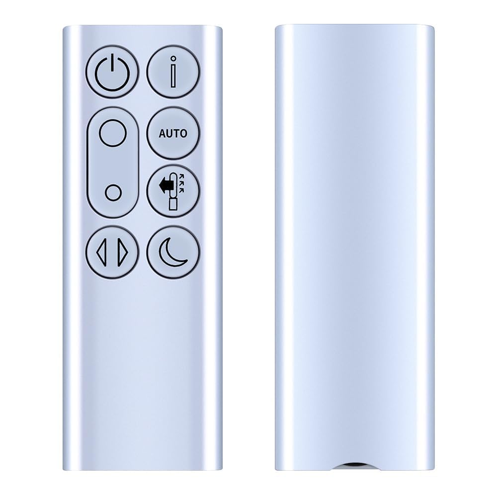 PZL silver remote front view showing buttons and clear labeling for easy control
